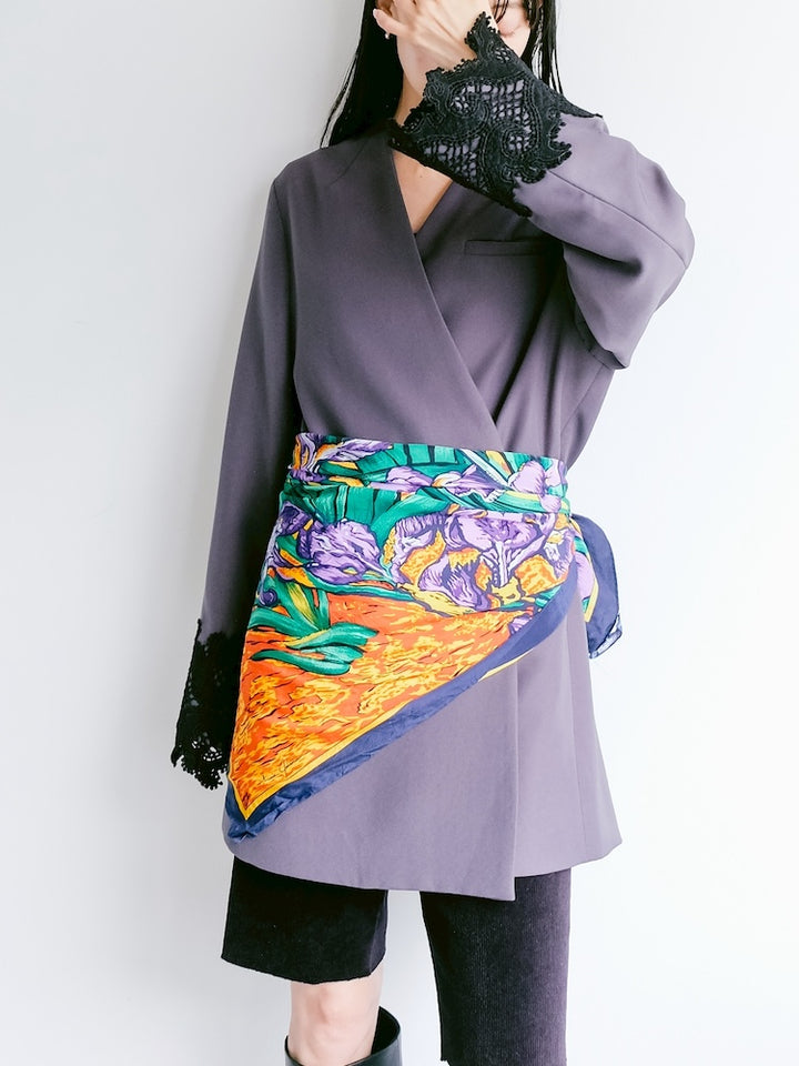 Vintage Scarf / Nature Art