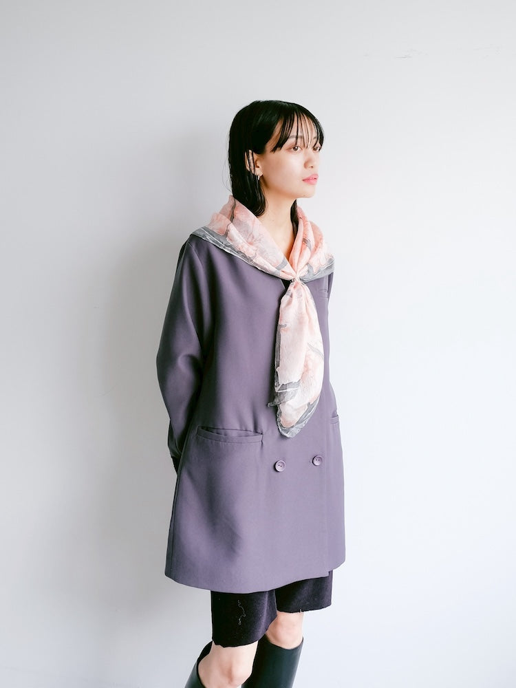 Vintage Scarf / Pink Gray