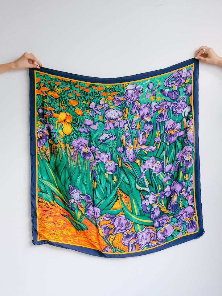 Vintage Scarf / Nature Art