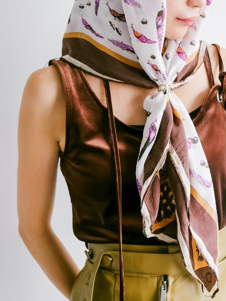 Vintage Scarf / Bird