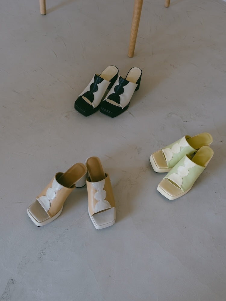 Silhouette Bi-Color Sandals