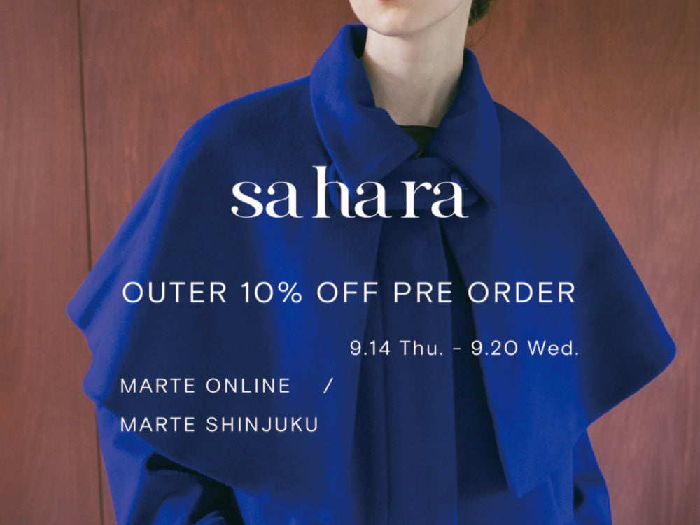 OUTER 10%OFF PRE ORDER｜アウター10%OFFプレオーダー – MARTE