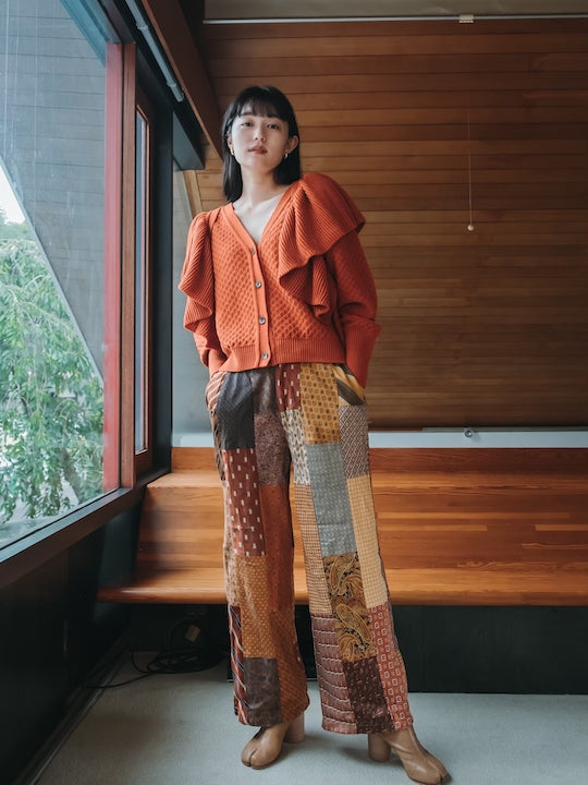 Ruffled Collar Knit Cardigan｜ラッフルカラーニット