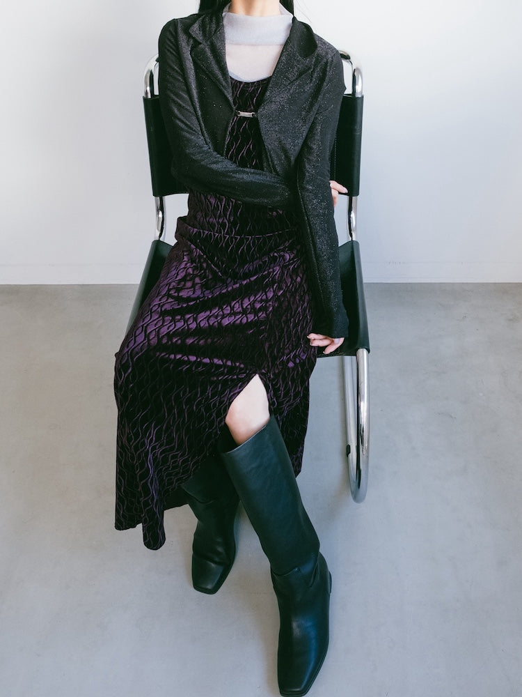 Cropped Lame Jacket