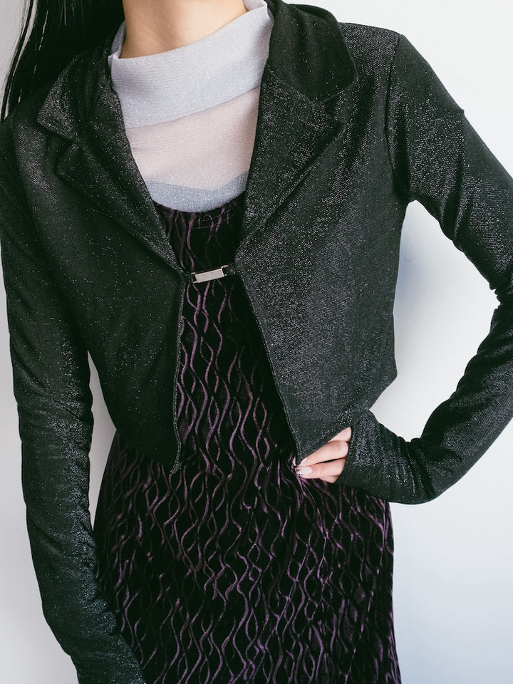 Cropped Lame Jacket