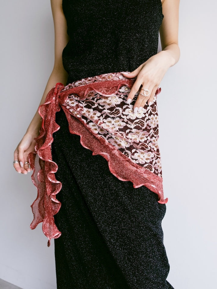 Vintage Scarf / Frill Embroidery