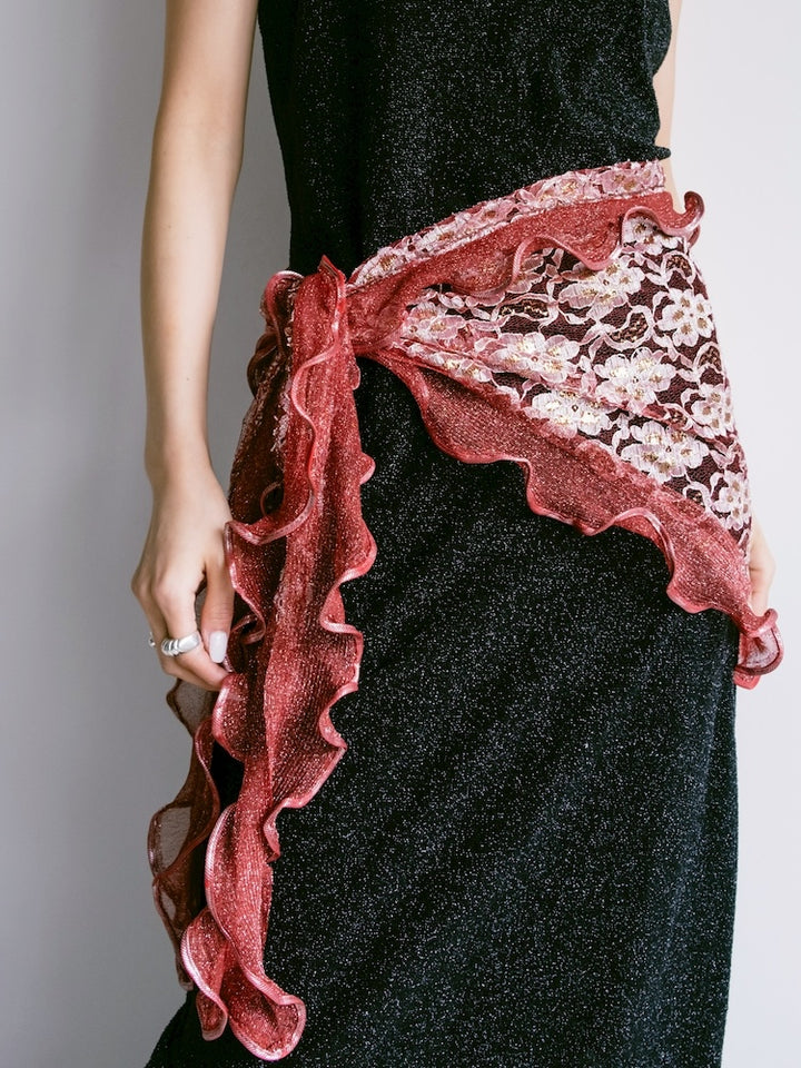 Vintage Scarf / Frill Embroidery