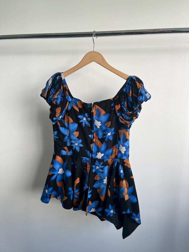 Asymmetry Batik Tunic Top