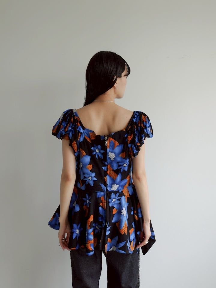 Asymmetry Batik Tunic Top