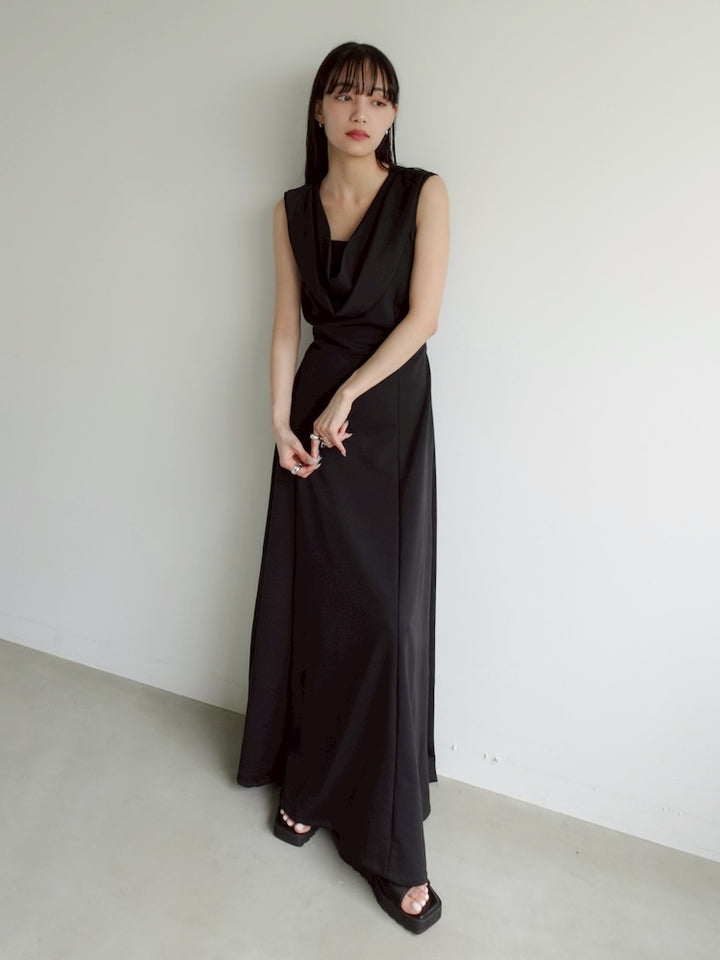 Front Design Black Dress