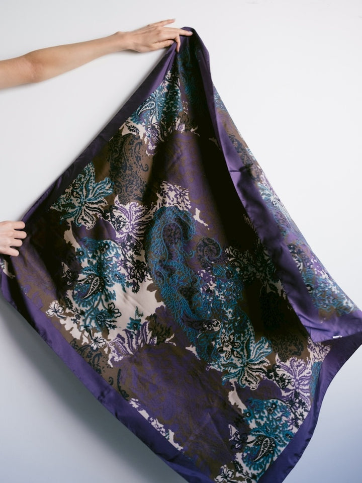 Vintage Scarf / Japonism Paisley