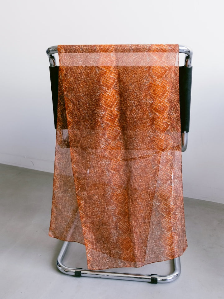 Vintage Scarf / Orange Python