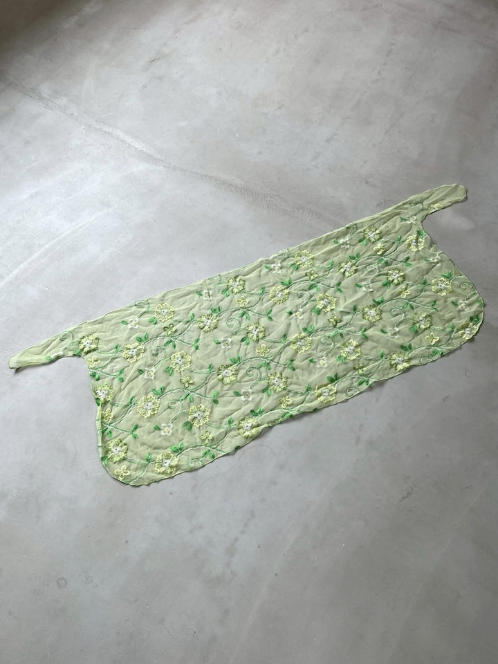 Vintage Scarf / Embroidery Flower