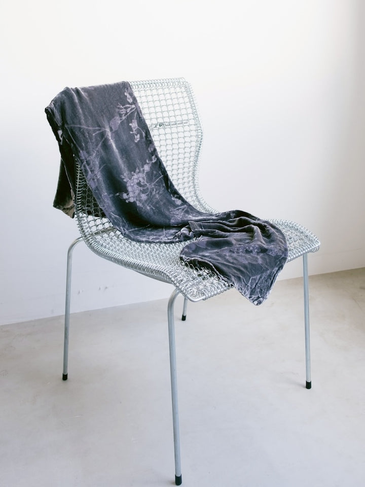 Vintage Scarf / Charcoal Velour