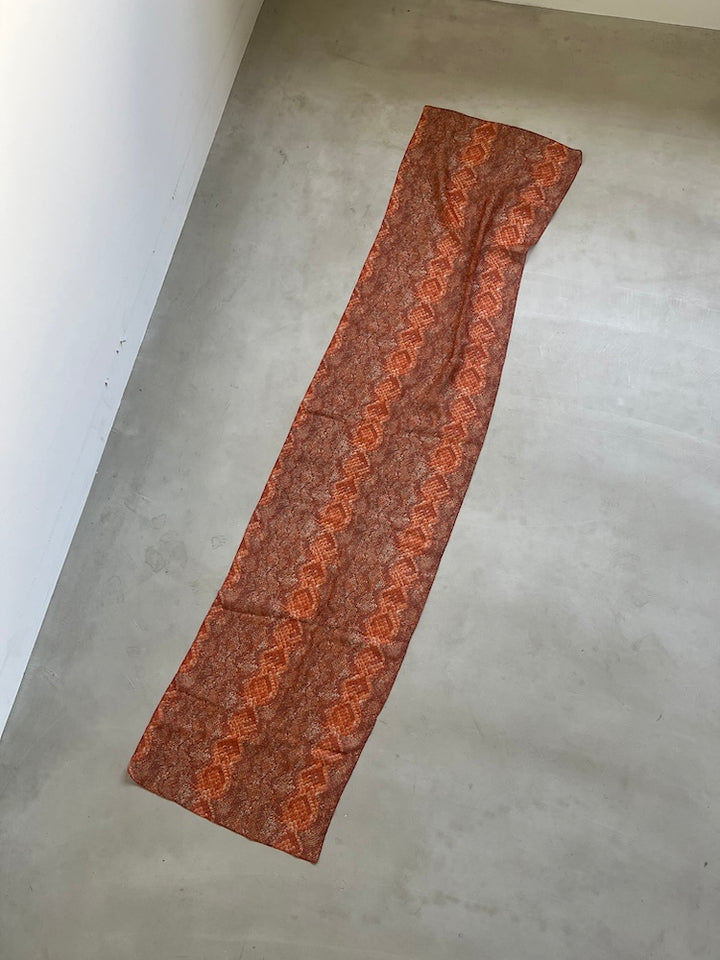 Vintage Scarf / Orange Python