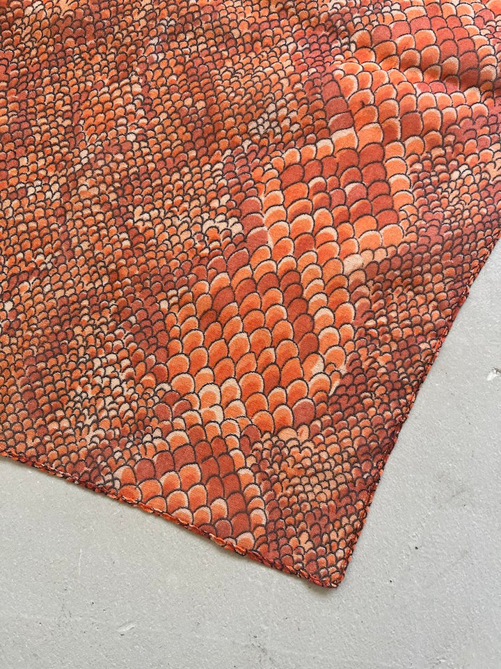 Vintage Scarf / Orange Python