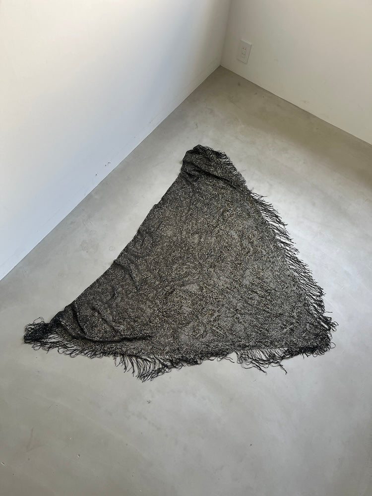 Vintage Scarf / Lame Fringe
