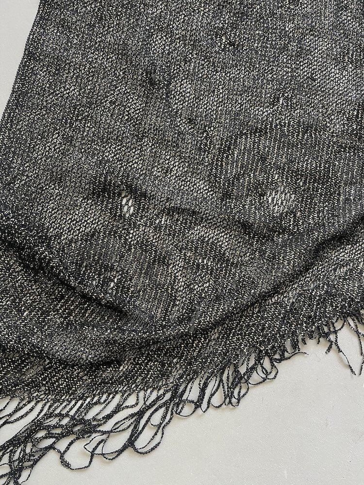 Vintage Scarf / Lame Fringe