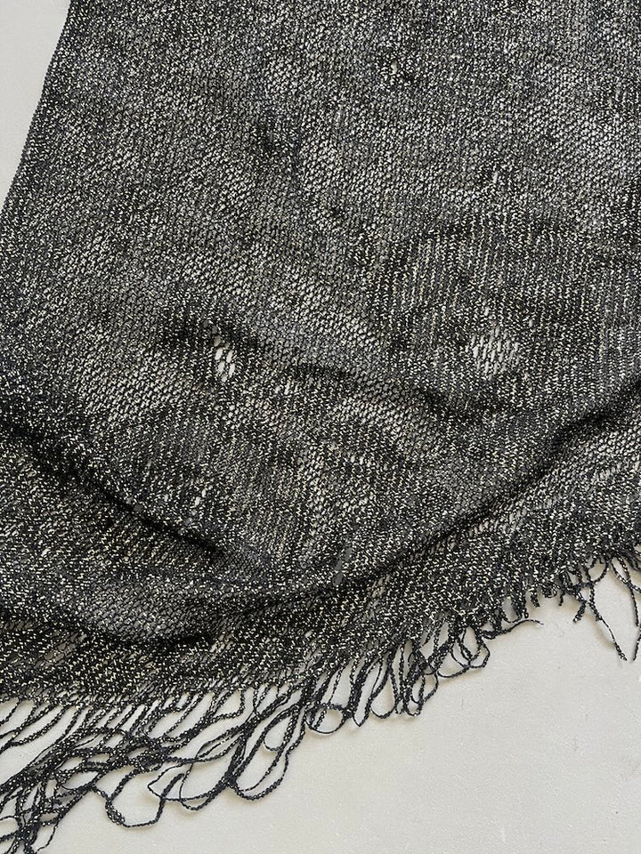 Vintage Scarf / Lame Fringe