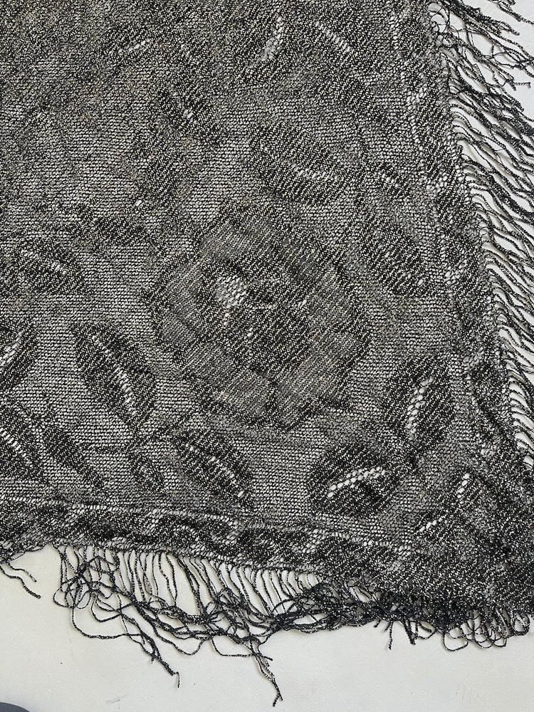 Vintage Scarf / Lame Fringe