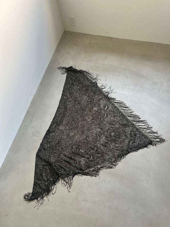 Vintage Scarf / Lame Fringe