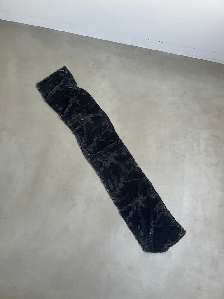 Vintage Scarf / Charcoal Velour