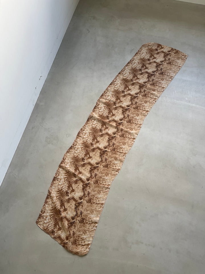 Vintage Scarf / Beige Python