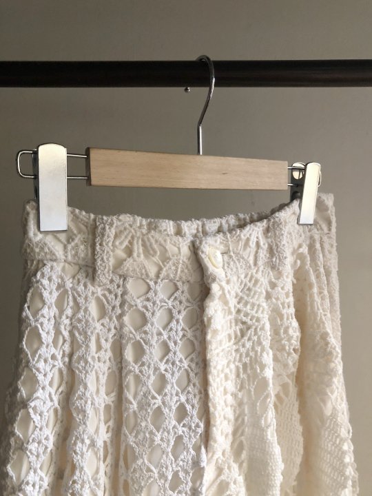 Patchwork Lace Pants / White2