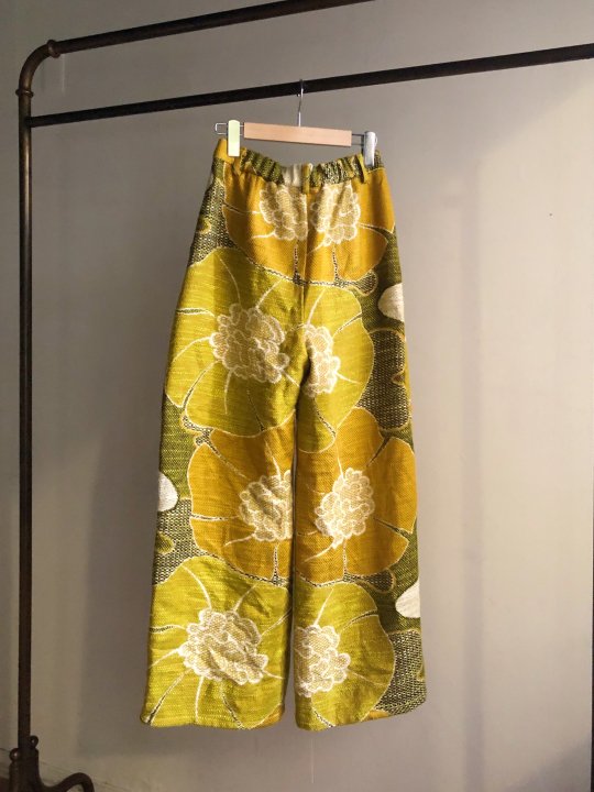 Patchwork Jacquard Pants / Yellow