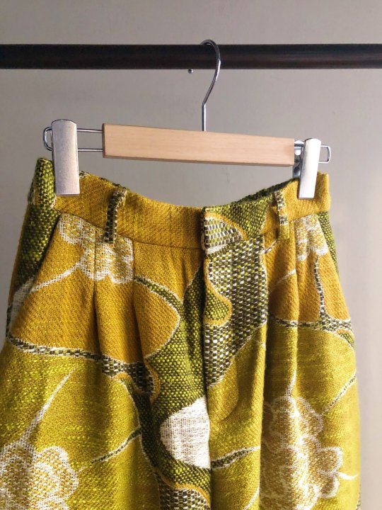 Patchwork Jacquard Pants / Yellow