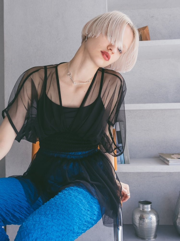 【完売品】sahara marte Gather Tulle Top ブルー 完売品】sahara marte Gather Tulle Top ブルー - メルカリ