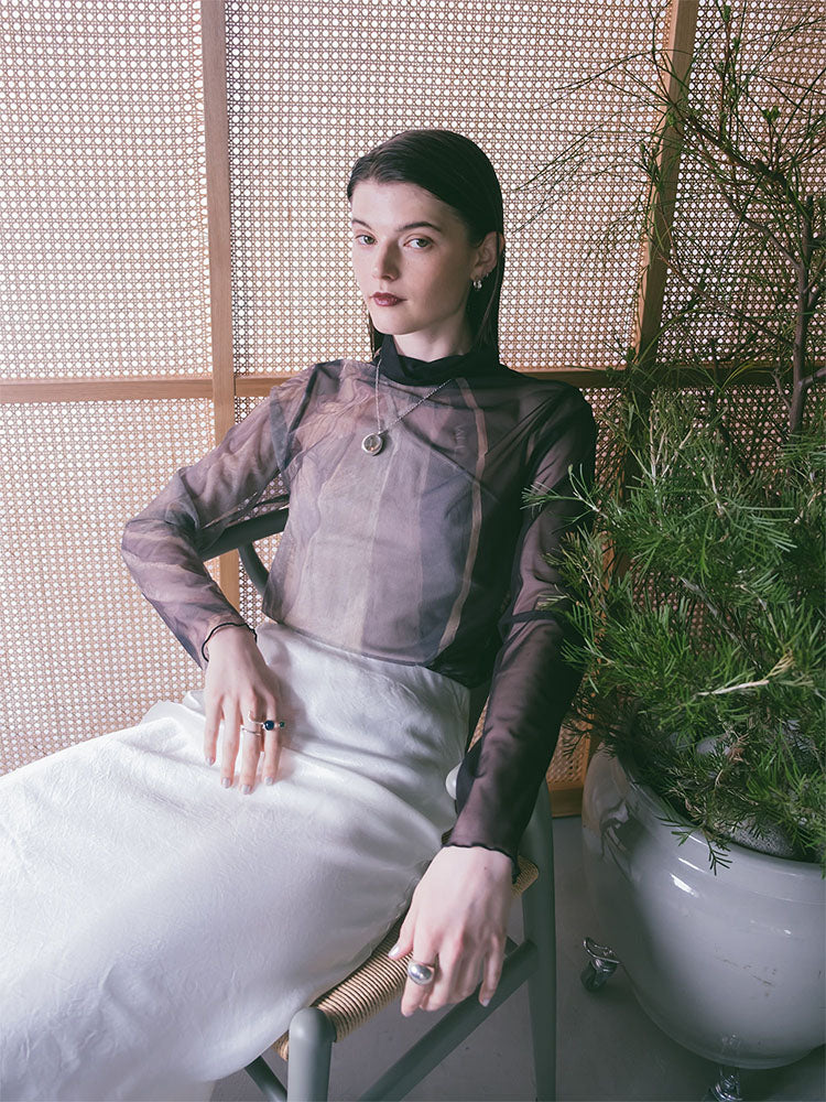 High Neck Sheer Top / 03Irises｜ハイネックシアートップス – MARTE