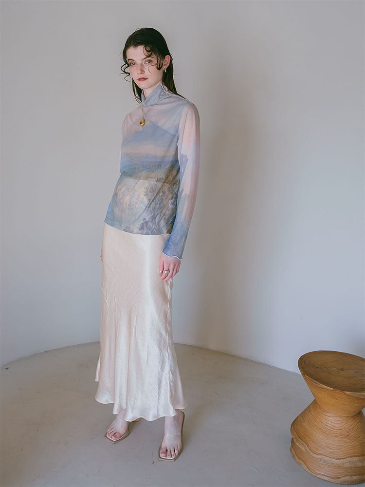 High Neck Sheer Top / 07Castle｜ハイネックシアートップス – MARTE