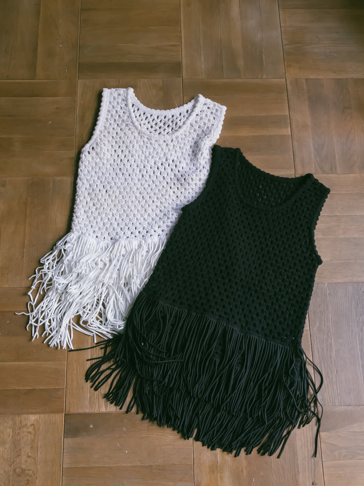 Crochet Fringe Vest