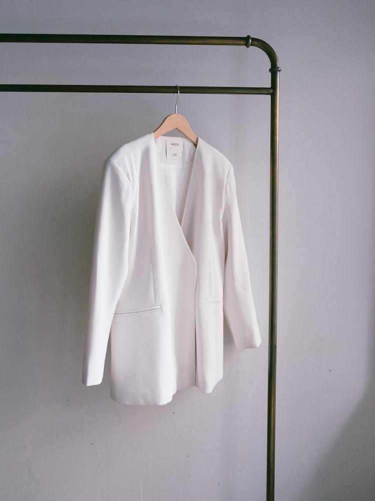 Collarless Plain Jacket