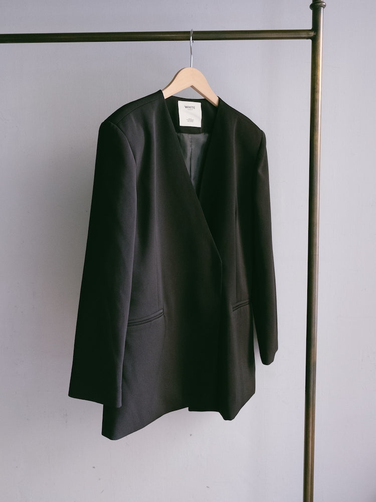 Collarless Plain Jacket