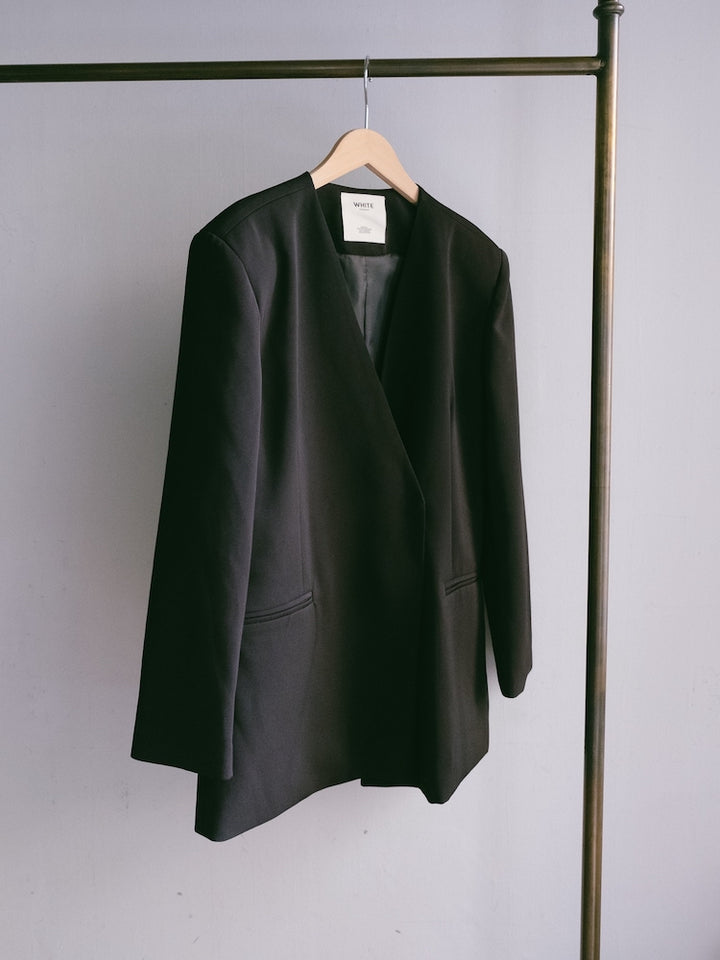 Collarless Plain Jacket