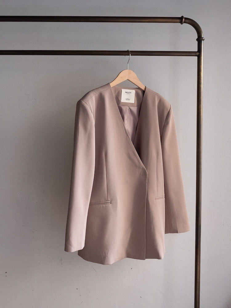 Collarless Plain Jacket