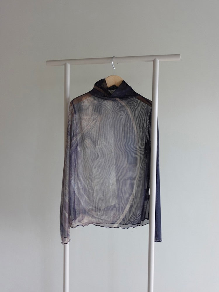 High Neck Sheer Top / 06Oval