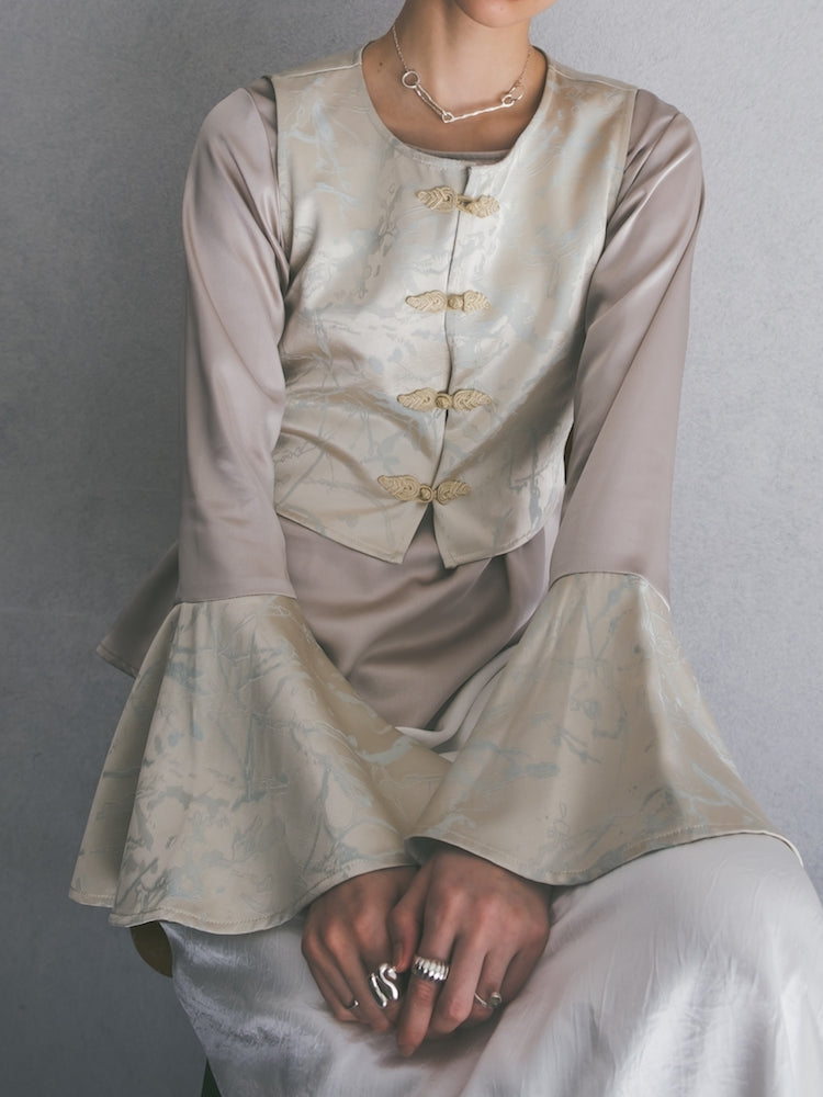 Chinoiserie Vest Layered Top｜シノワズリベストレイヤード