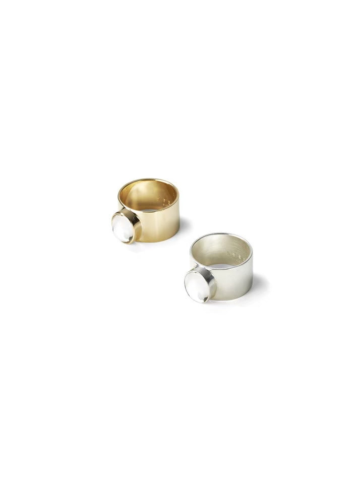 Oval Glass Ring